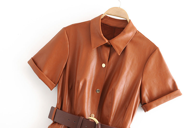 Pu Faux Leather Dress photo 3