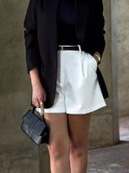 High-waisted Pleated Shorts (10)