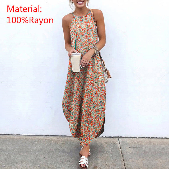 Sleeveless Print Maxi Dress variant CJLY118383101AZ|CJLY118383102BY|CJLY118383103CX|CJLY118383104DW|CJLY118383105EV|CJLY118383106FU|CJLY118383107GT|CJLY118383108HS