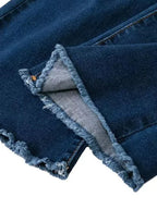 Full Size Distressed Raw Hem Flare Jeans Plus (6)