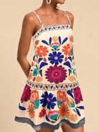 Floral Print Sleeveless Mini Dress (2)