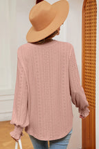 Eyelet Notched Long Sleeve T-shirt (24)