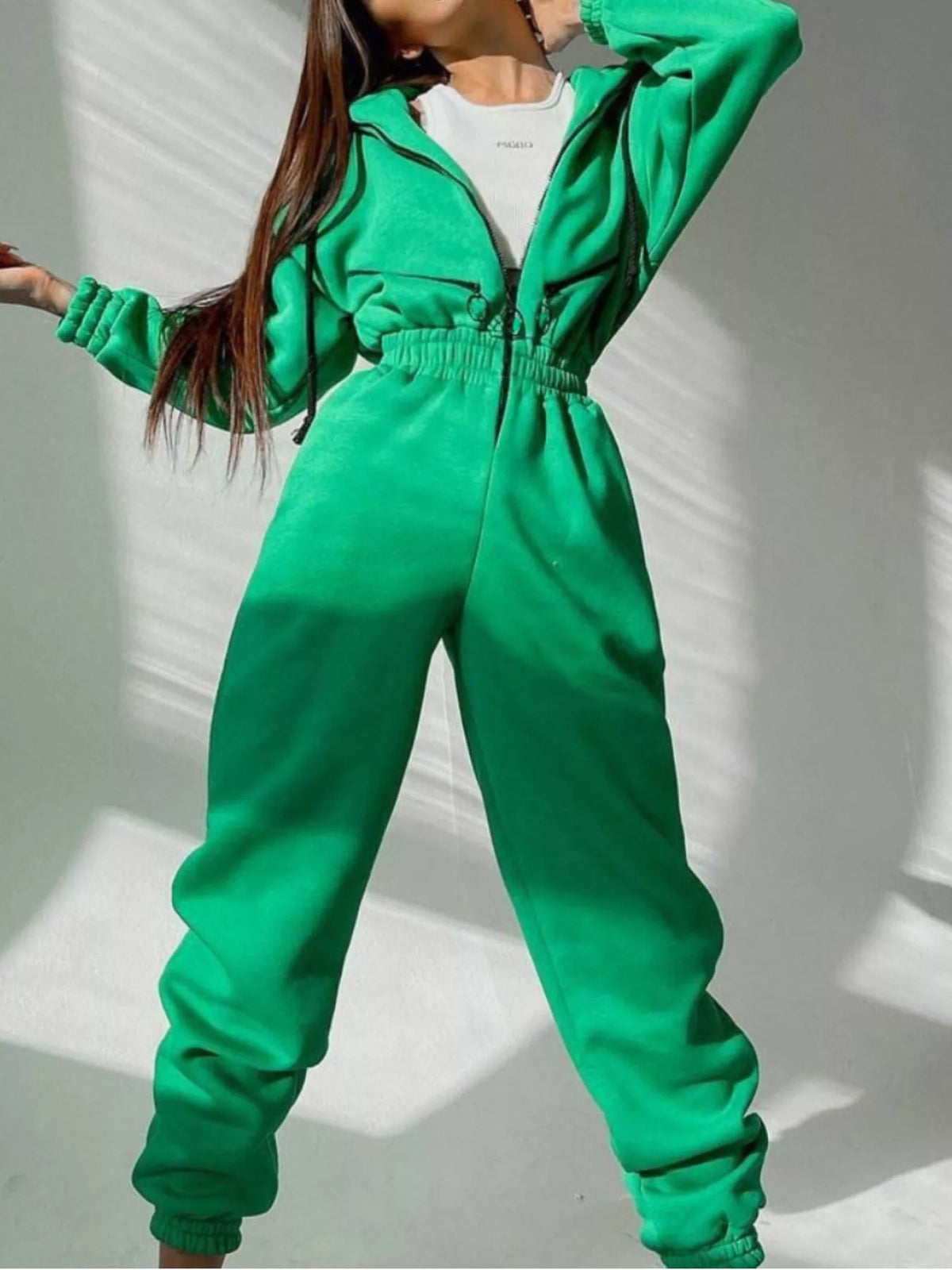 Zip Front Dropped Shoulder Jumpsuit (20)
