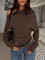 One Shoulder Long Sleeve T-shirt (6)
