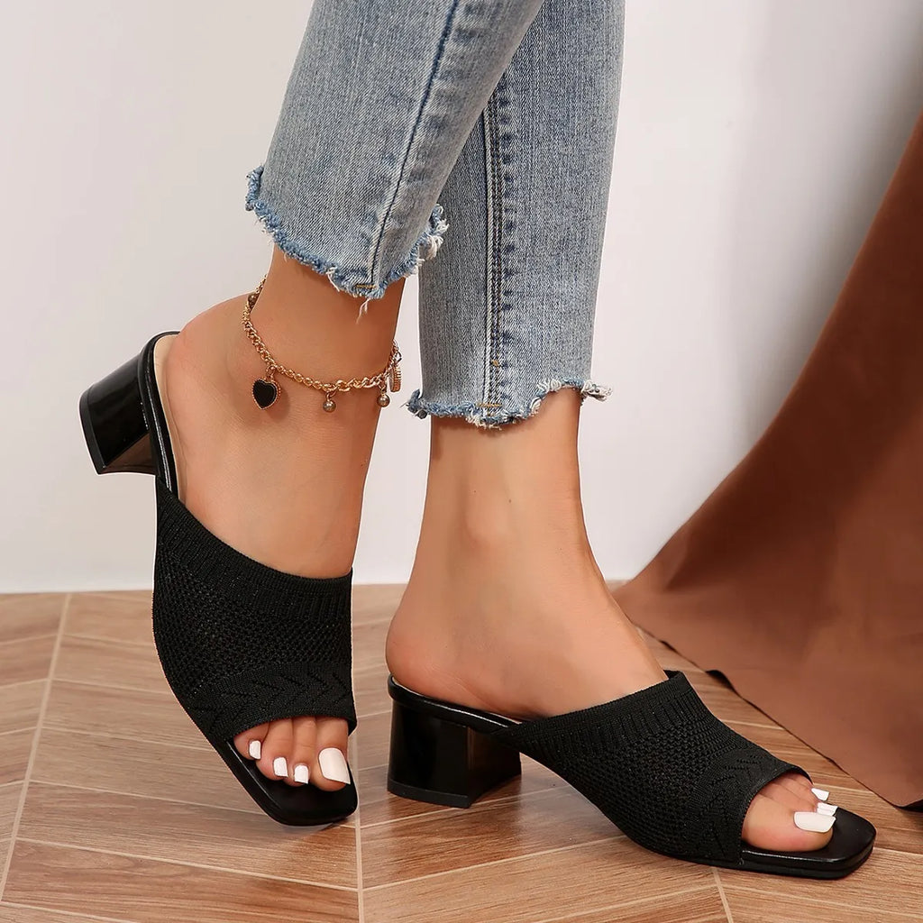 Open Toe Block Heel Sandals (2)