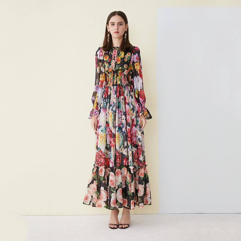 Printed Dress Maxi variant CJNSSYLY07860-Red-S|CJNSSYLY07860-Red-L|CJNSSYLY07860-Red-M|CJNSSYLY07860-Red-XL