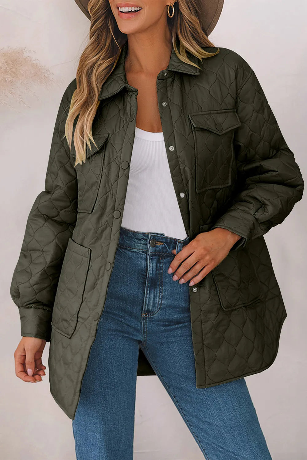 Snap Down Collared Winter Coat (14)