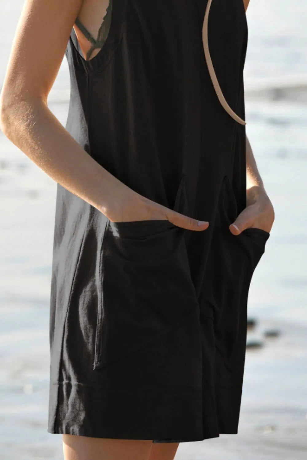 Round Neck Sleeveless Romper Pockets (19)