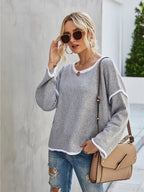 Boat Neck Dropped Shoulder Sweater (2)