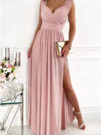 High Slit Lace Detail Maxi Dress (8)