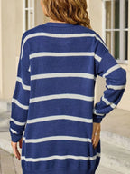 Striped Button-down Knit Cardigan (6)