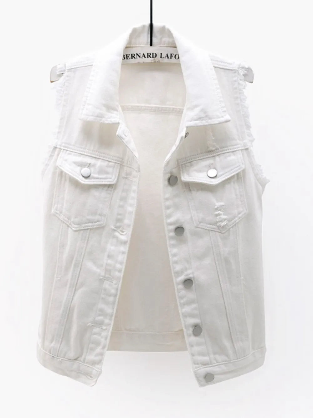 Full Size Button Down Raw Hem Sleeveless Denim Jacket Plus (19)