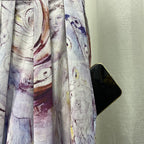 Cotton Poplin Print A-line Skirt photo 5