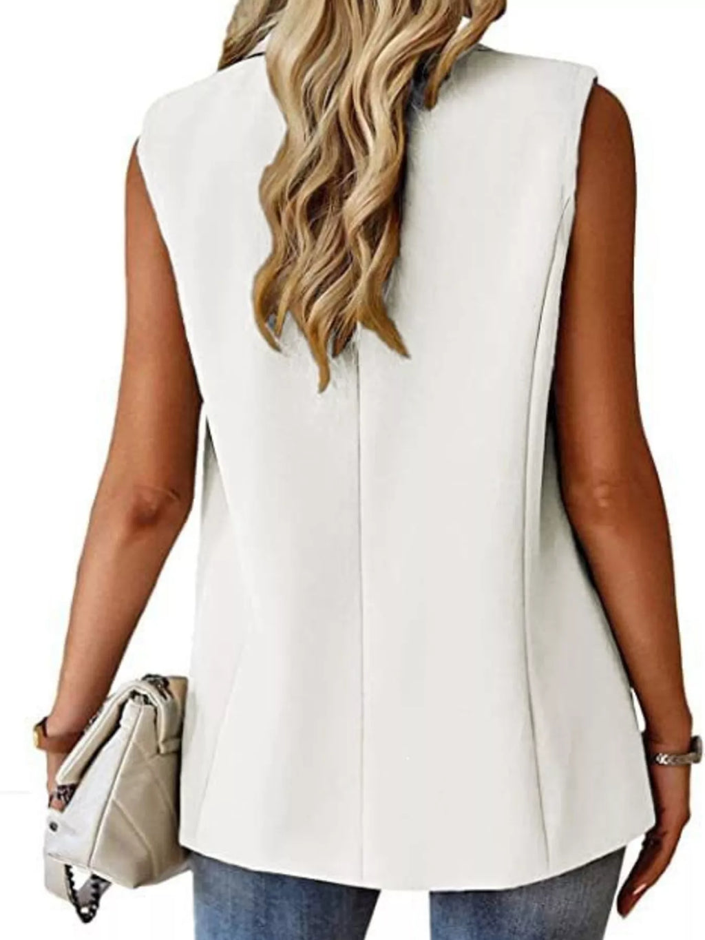 One Button Blazer Vest (6)