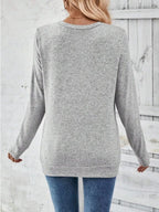 Round Neck Long Sleeve T-shirt (3)