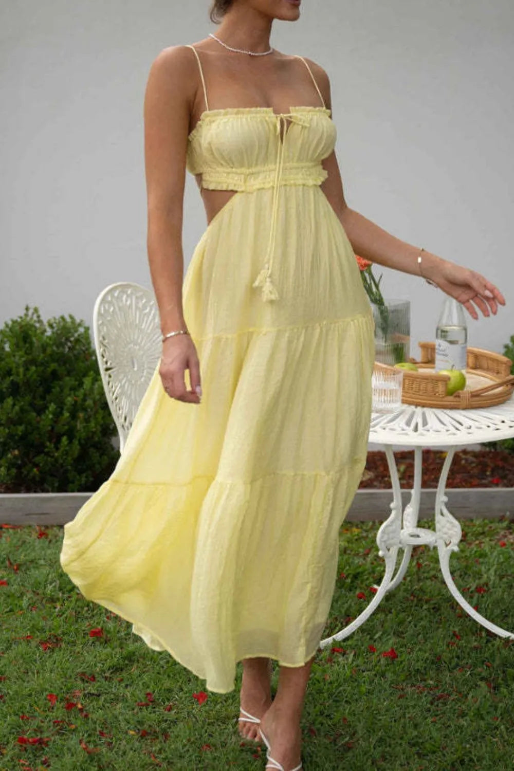 Cutout Square Neck Midi Cami Dress (15)