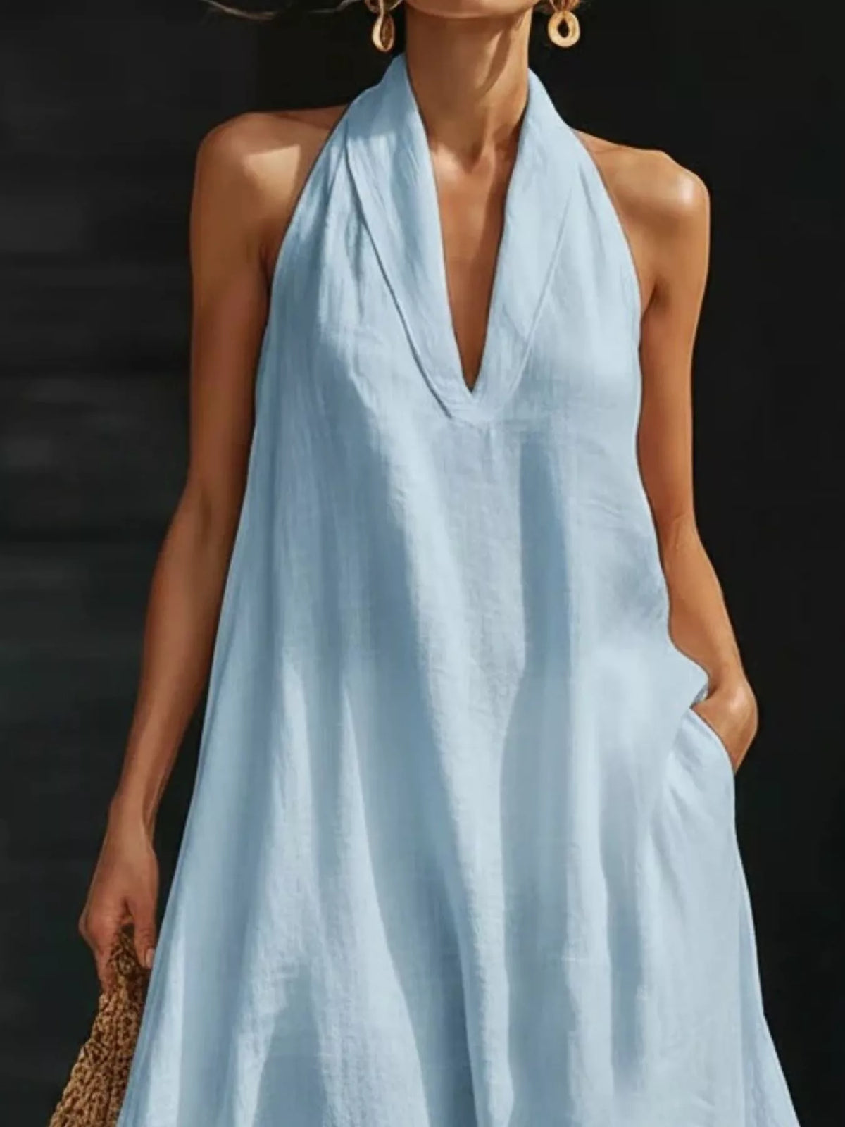 Full Size Halter Neck Sleeveless Maxi Dress Plus (2)