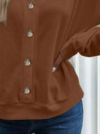 V-neck Dropped Shoulder Blouse (19)