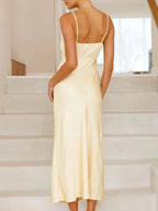 Satin Asymmetrical Midi Dress (2)