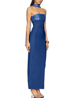 Ruched Tube Maxi Dress (9)