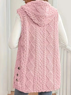 Button-down Sherpa Hooded Vest Coat (16)