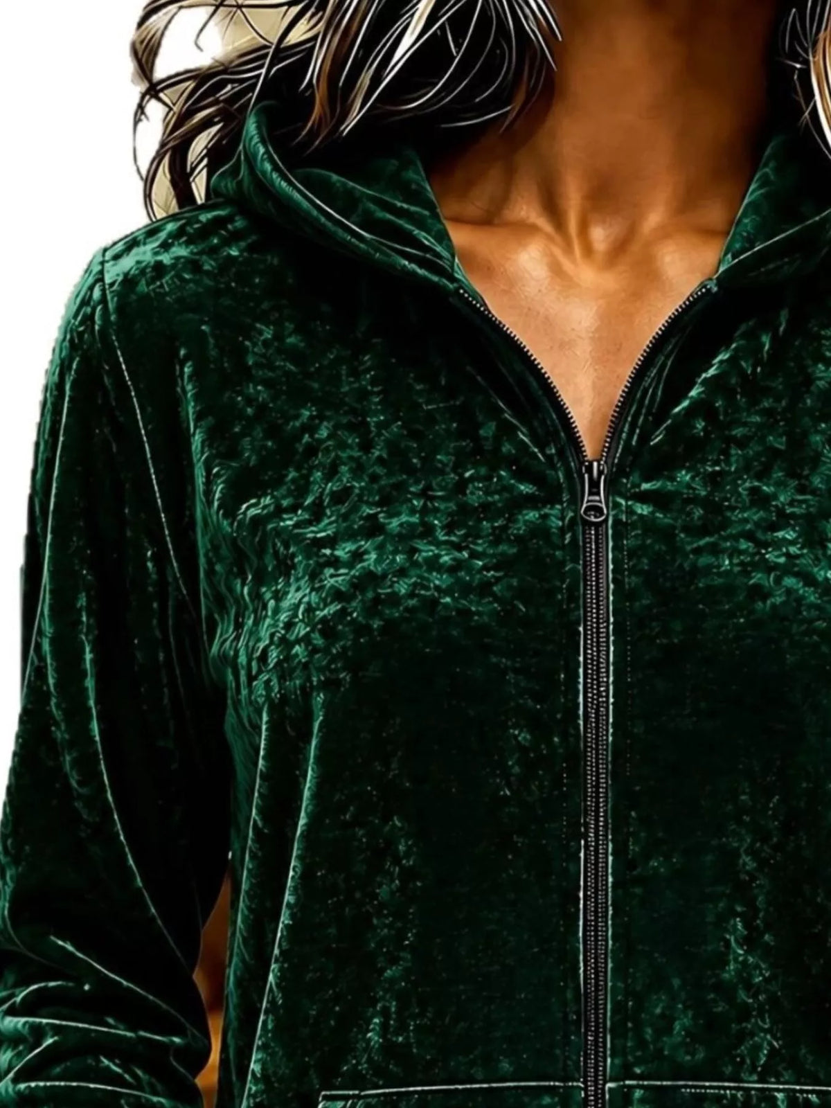 Velvet Zip-up Hoodie (2)