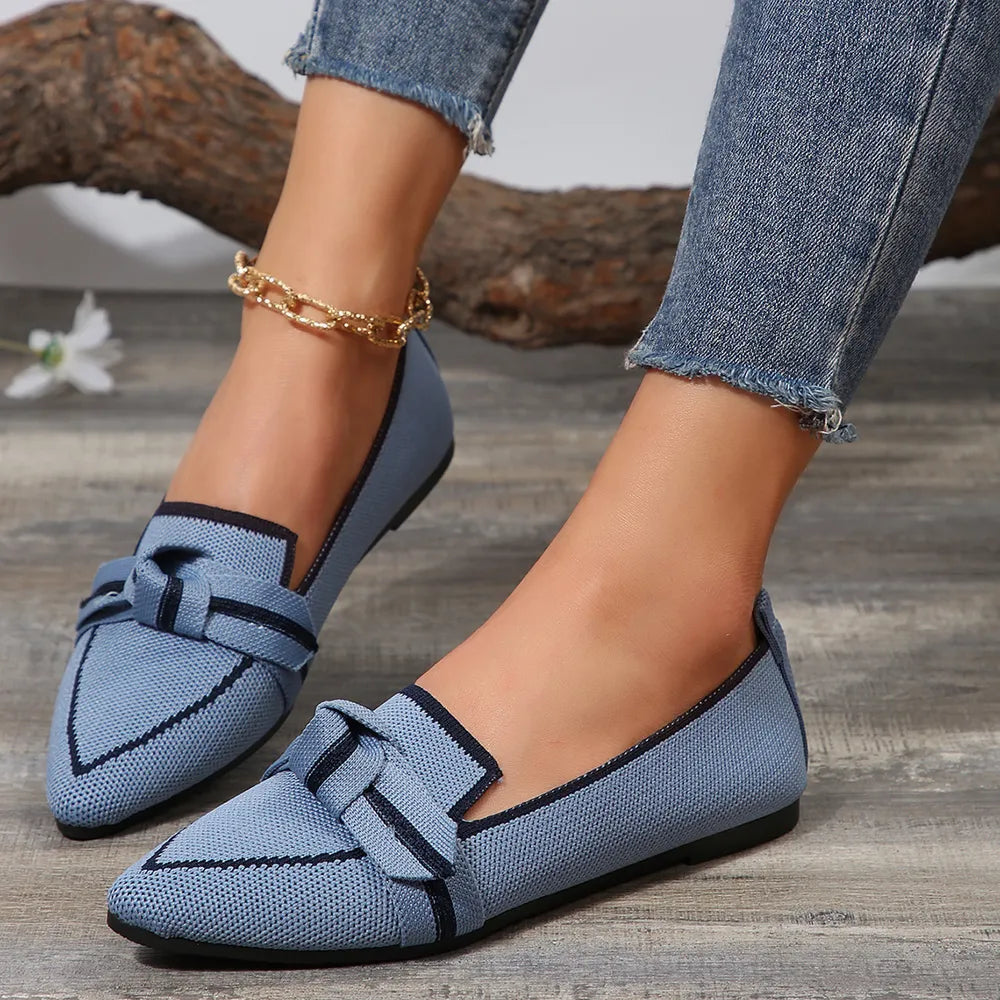 Point Toe Mesh Flat Slip-ons (5)