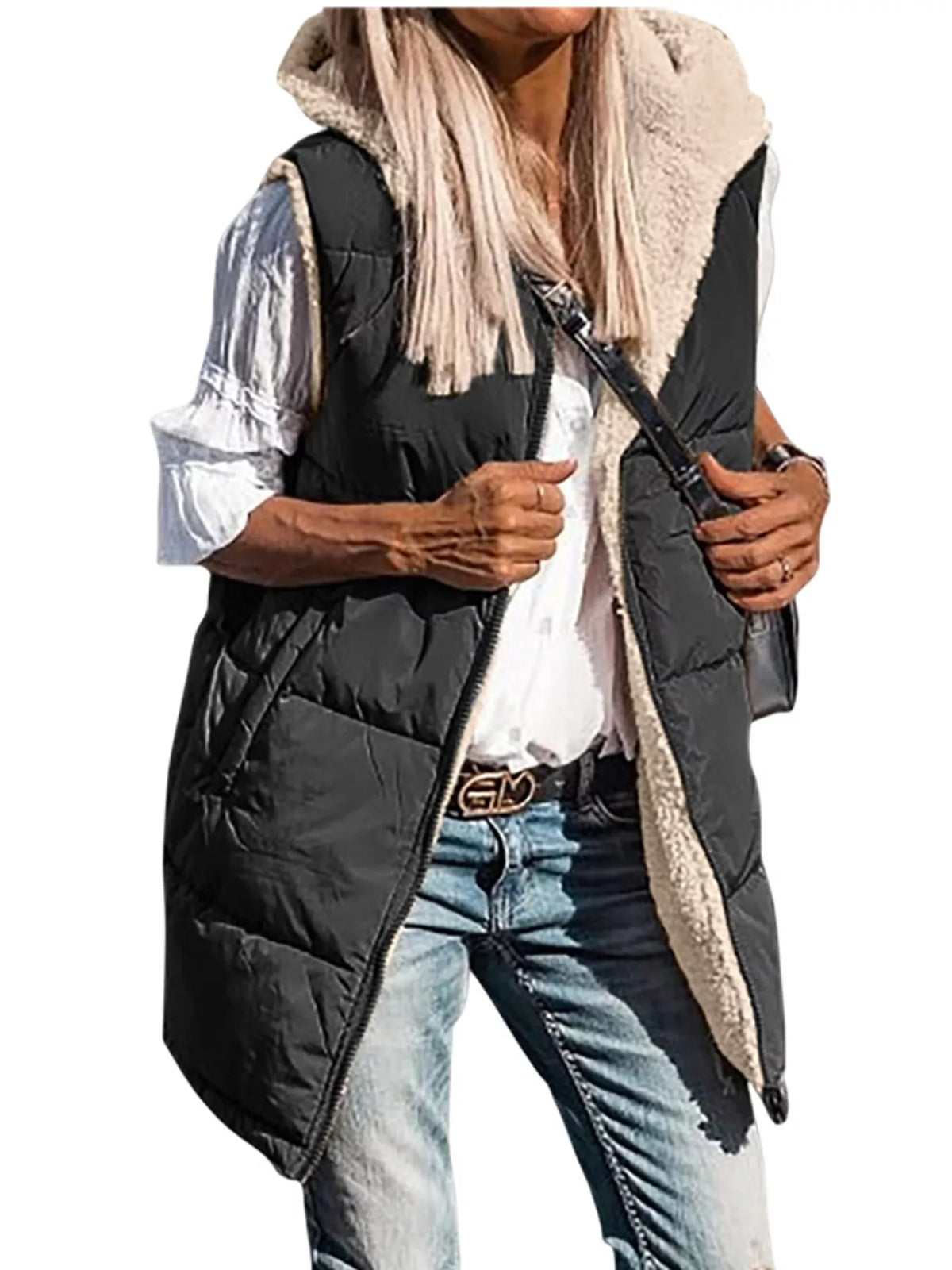 Full Size Hooded Sherpa-lined Puffer Vest Coat Plus (7)