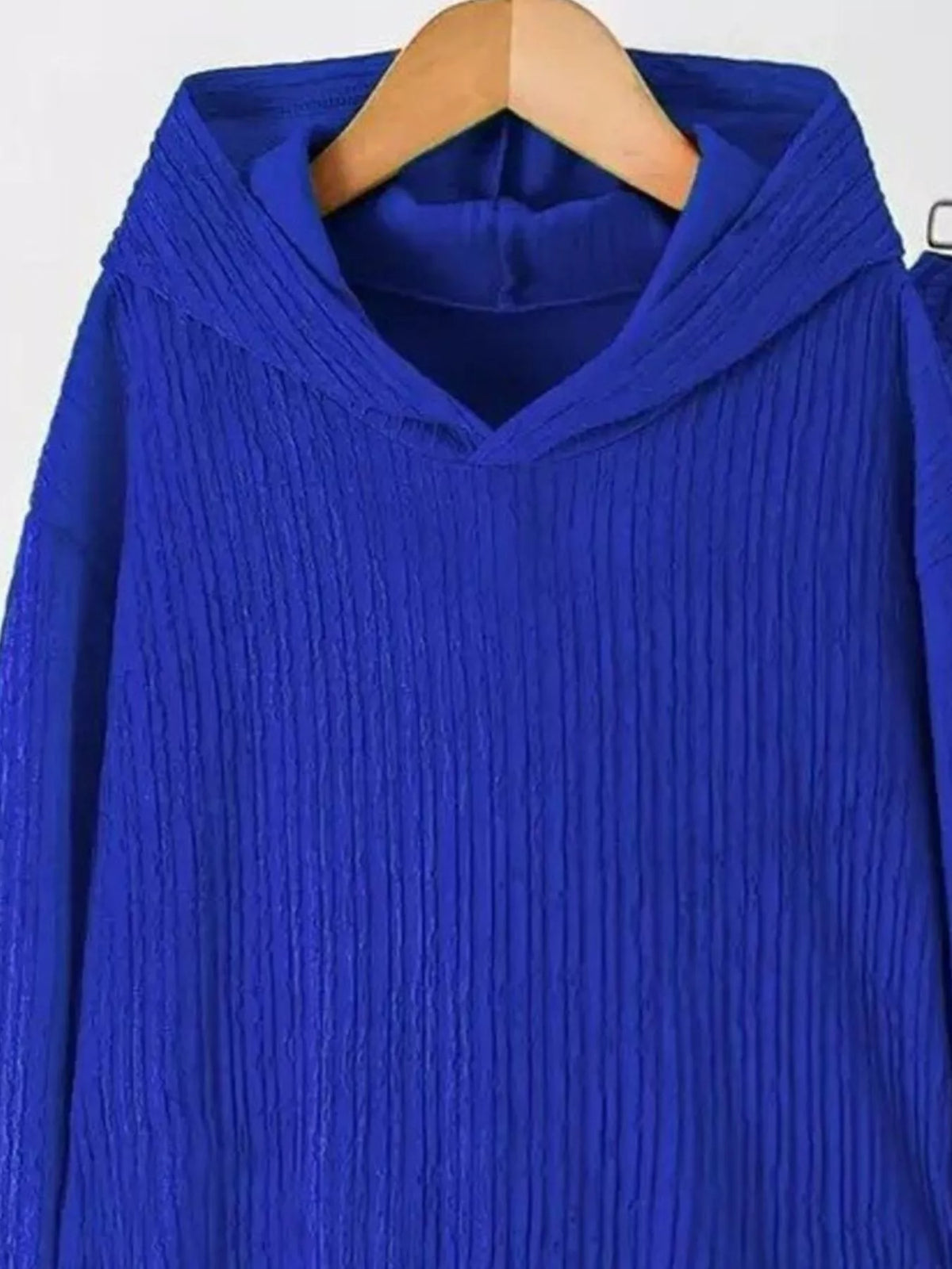 Textured Long Sleeve Hoodie Pants Set (6)