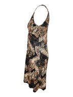 Tropical Print V-neck Sleeveless Summer Dress (14)