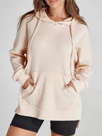 High-low Hoodie Kangaroo Pocket