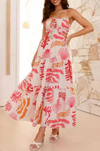 Cutout Printed Sleeveless Midi Cami Dress (14)