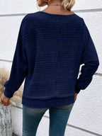 Ribbed Round Neck Long Sleeve Top (19)