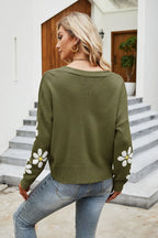 Flower Pattern Button Front Cardigan (7)