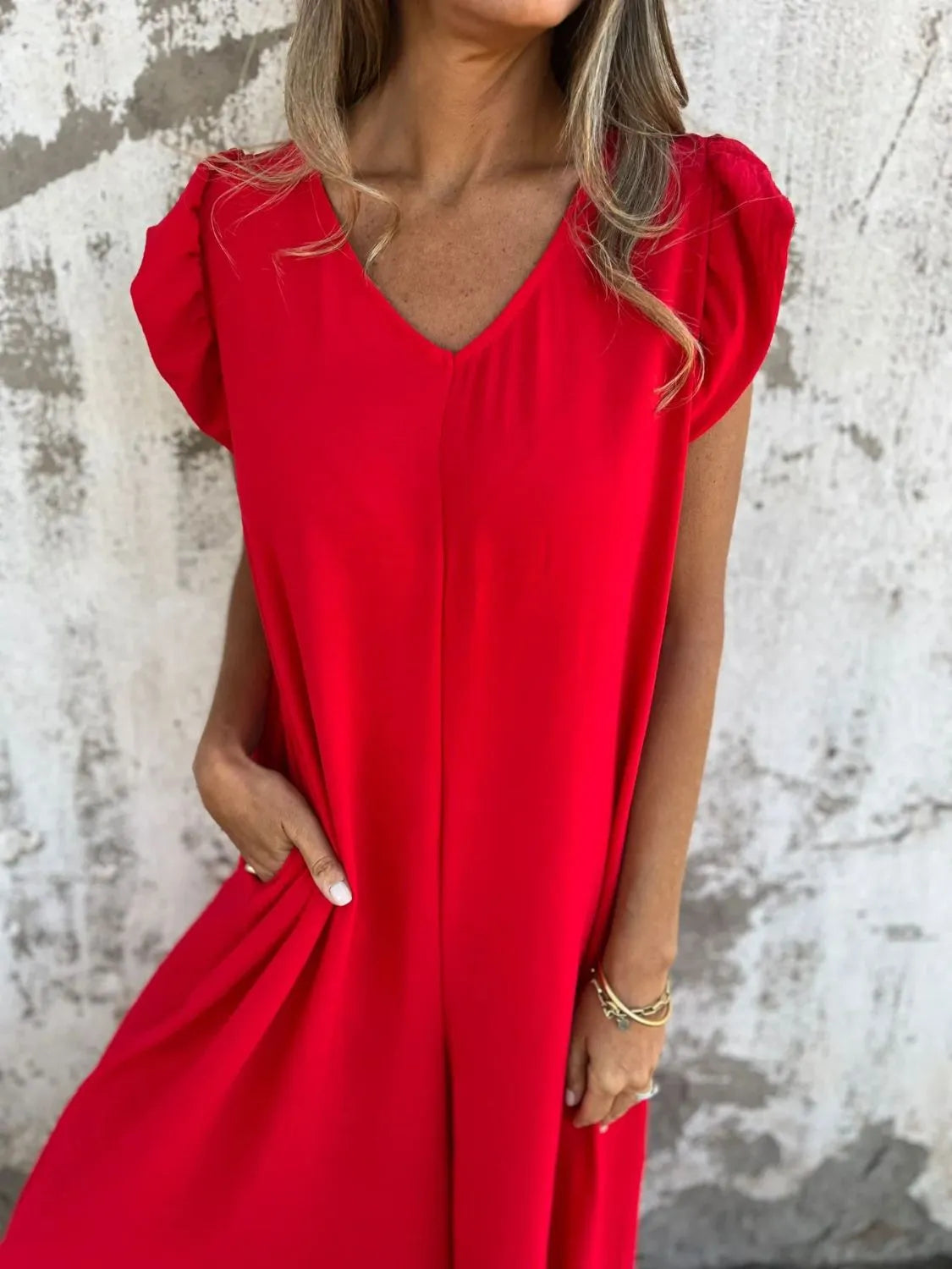 Full Size V-neck Cap Sleeve Wide Leg Jumpsuit Plus (17)