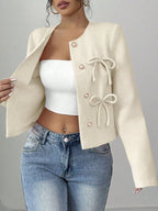 Bow Detail Cropped Outerwear (5)