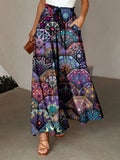 Printed Maxi Skirt Pockets (9)