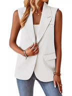 One Button Blazer Vest (5)