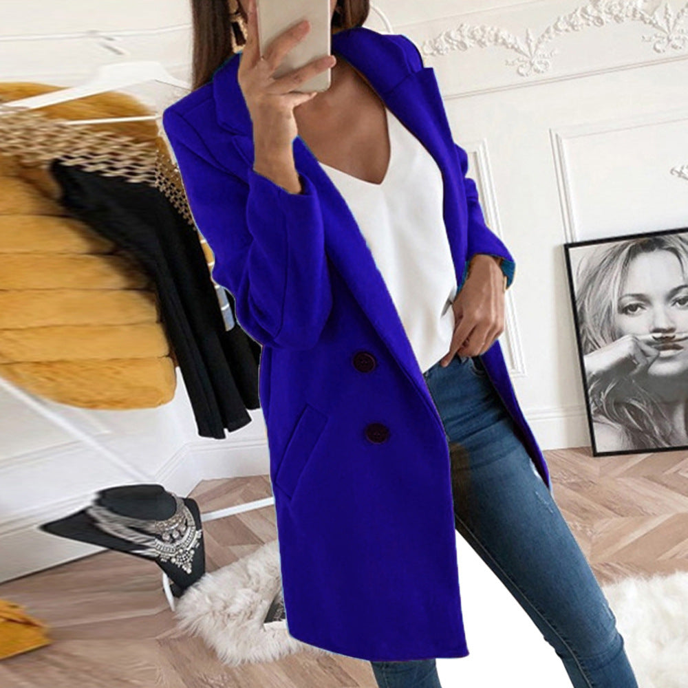 Medium Long Wool Coat variant CJNSWTYM00158-Royal blue-4XL|CJNSWTYM00158-Royal blue-S|CJNSWTYM00158-Royal blue-XXL|CJNSWTYM00158-Royal blue-XXXL|CJNSWTYM00158-Royal blue-XL|CJNSWTYM00158-Royal blue-5XL|CJNSWTYM00158-Royal blue-M|CJNSWTYM00158-Royal blue-L