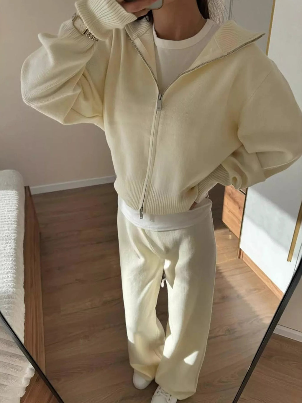 Zip-up Hoodie Pants Set (3)