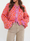 Leopard Tie-front Cardigan