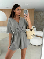 Surplice Short Sleeve Romper (10)