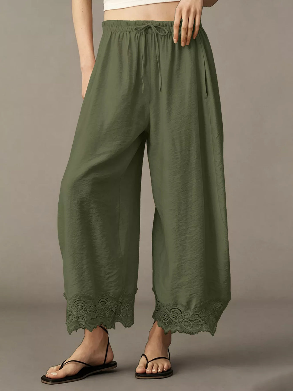 Drawstring Wide Leg Pants (19)