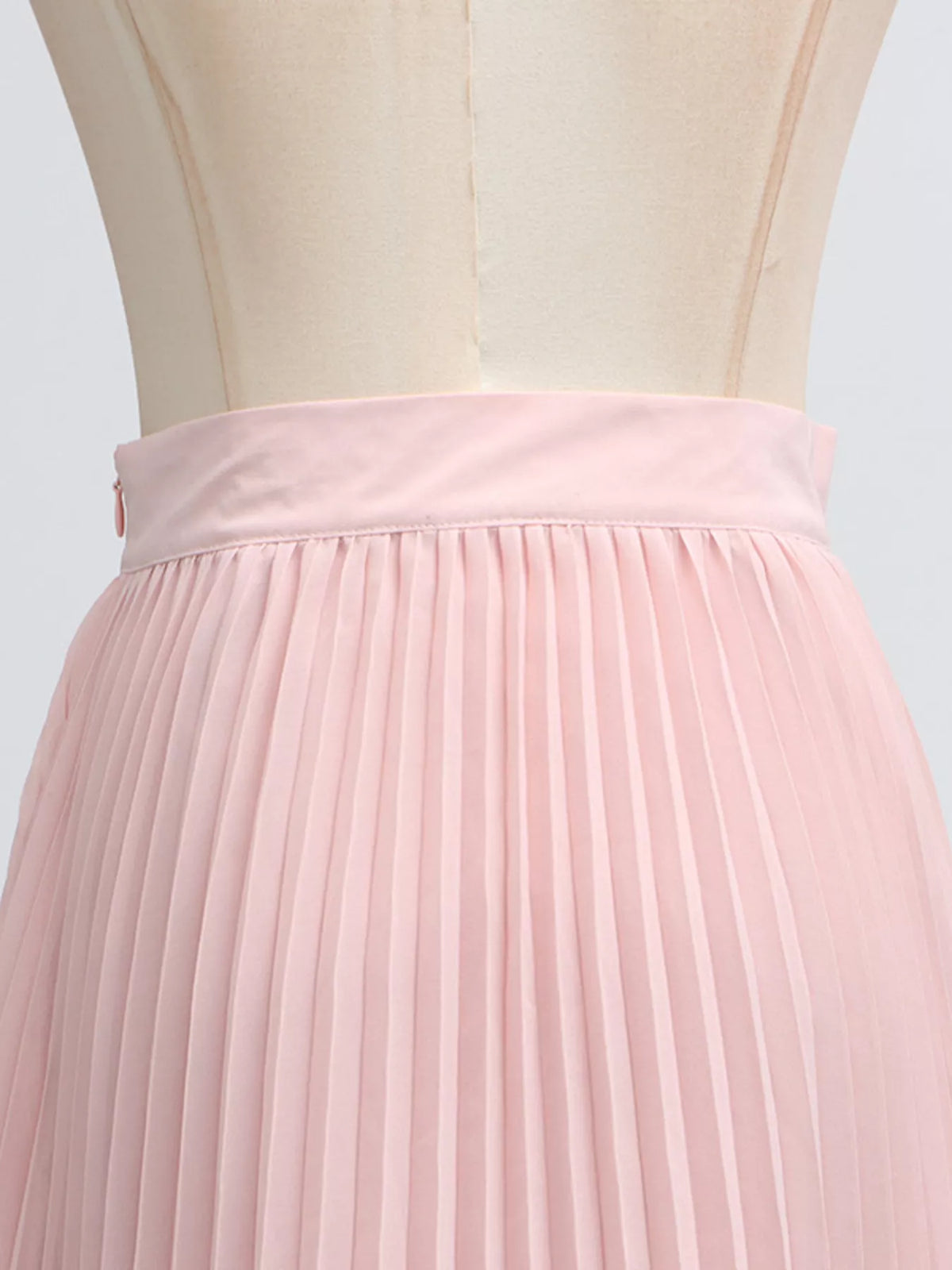 Frill Lapel Collar Top Pleated Skirt Set (22)