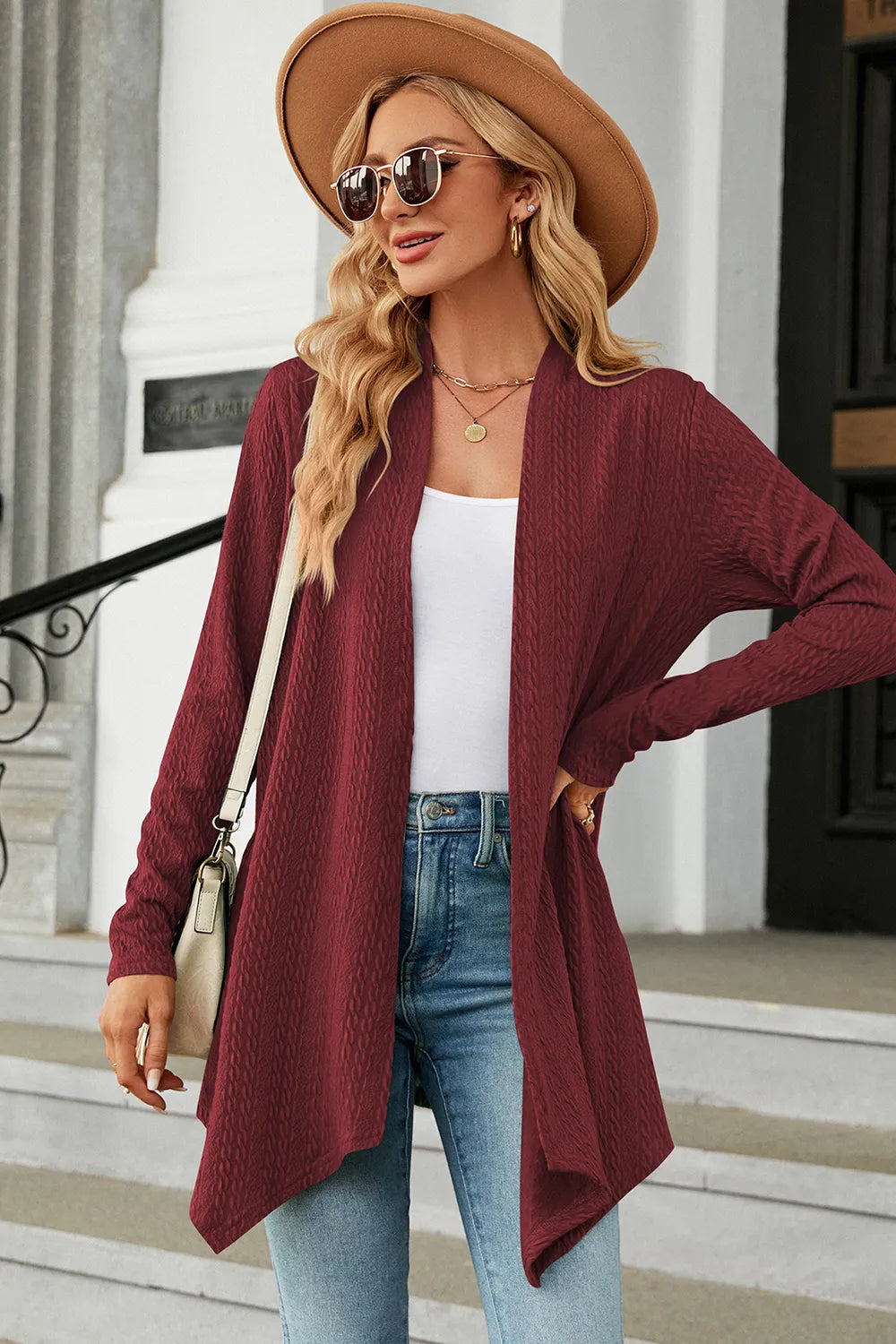Open Front Long Sleeve Cardigan (3)