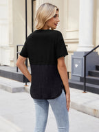 Two-tone Short Sleeve Top (16)