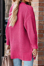 Chunky Knit Button-down Cardigan (6)