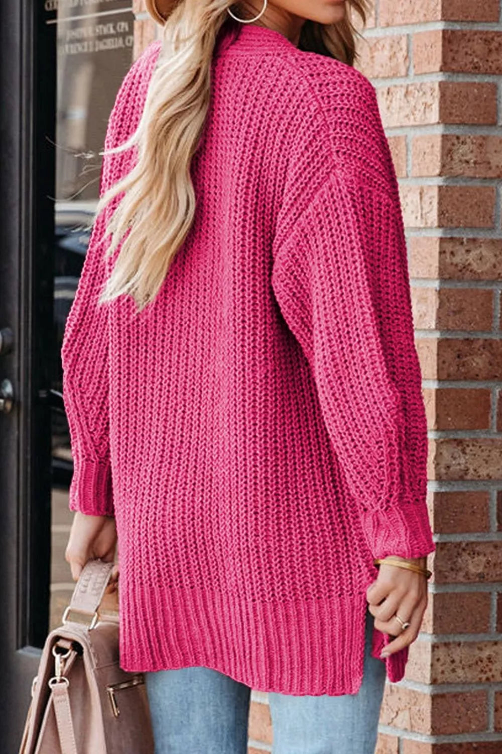 Chunky Knit Button-down Cardigan (6)