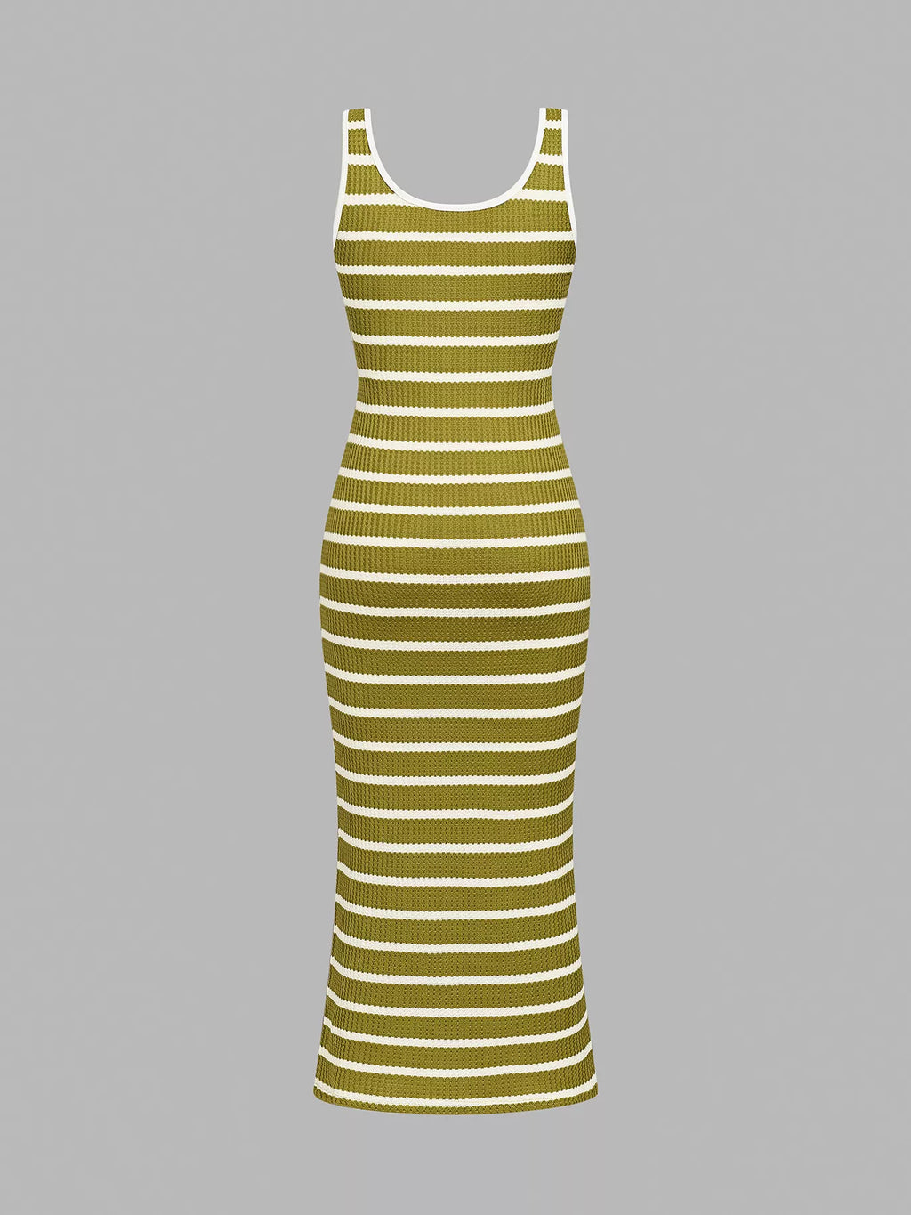Striped Bodycon Knit Midi Dress (12)