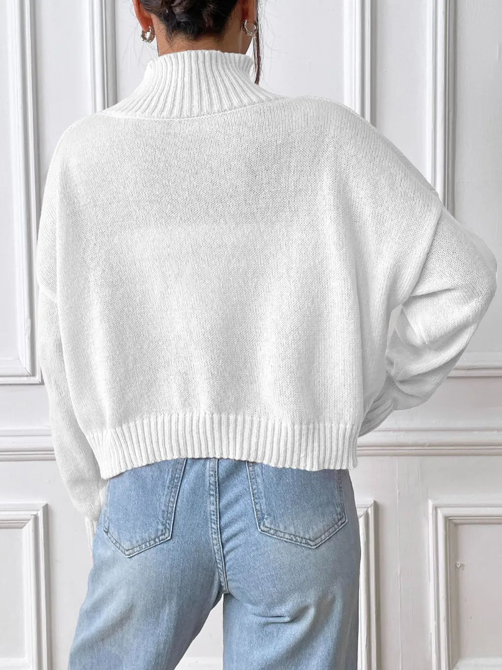Turtleneck Long Sleeve Sweater (2)